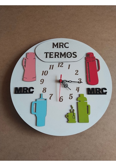 Termos Satan Firmalar İçin Duvar Saati No1055 Beyaz
