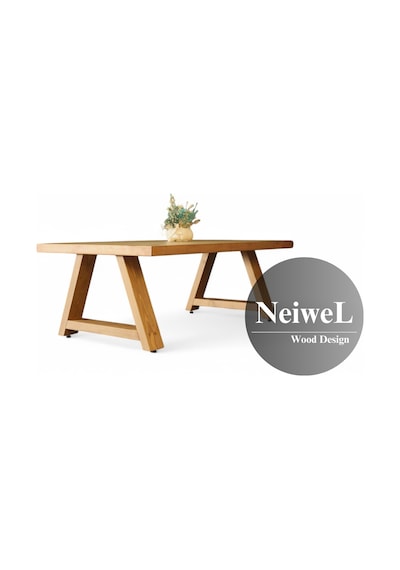 Neiwel Bies Doğal Ahşap Sehpa-70-140 Açık Ceviz
