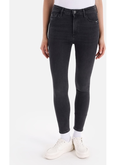 Colins 759 Lara Süper Slim Fit Normal Bel Dar Paça Siyah Kadın Pantolon Cl1066383 Mavi