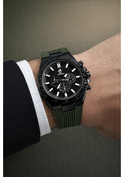 Audemars Piguet Model Silikon Kayış Erkek Kol Saati Haki - 814725731 Siyah