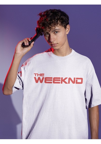 Sevbano The Weeknd After Hours Sırt Baskılı Unisex Oversize Rapper Şarkıc Beyaz