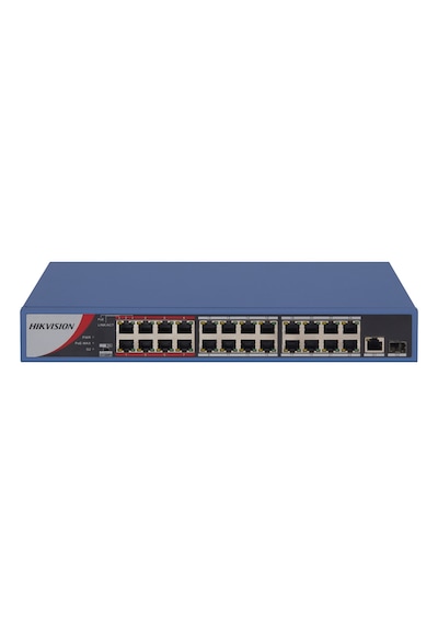 Hıkvısıon Ds-3e0326p-e/m B , 24 Port, Megabit, Poe 250w, 1 Port Gigabit Uplink, 1 Port Gigabit Sfp, Yönetilemez, Rack Mount Switch