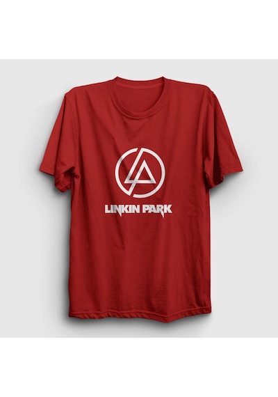 Presmono Unisex Logo Linkin Park T-shirt Kırmızı