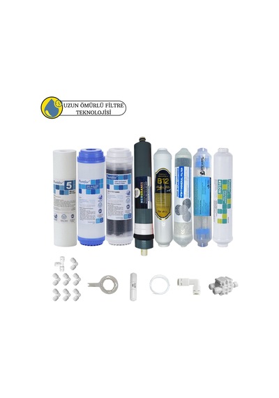 Purefer Açık Kasa Çift Karbon Sertifikalı 8li B12 Alkali+detox+platinium Mebran Şeffaf 4lü Mineral