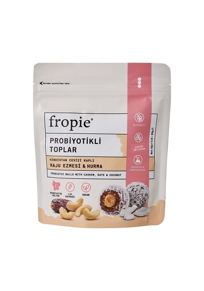 Fropie Kaju Ezmesi Hurma Probiyotikli Toplar 80g - 7 Adet Tarı