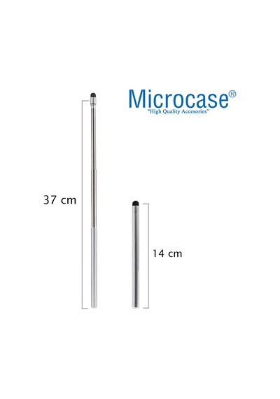 Teleskopik Stylus Akıllı Tahta Sunum Kalemi 37 cm AL3459 Gümüş