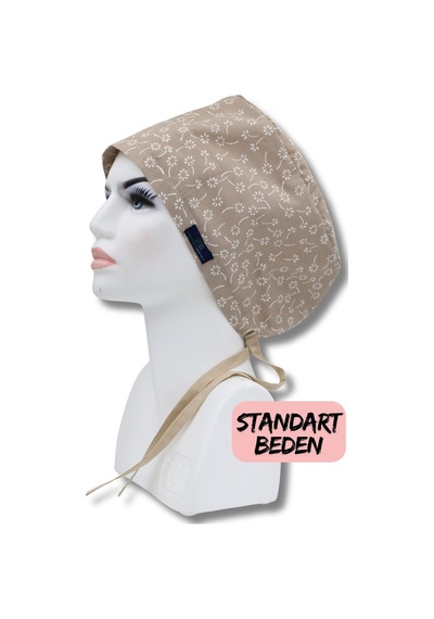 Standart Beden 3lü Paket Bej Nazlı Çiçekler Gülkurusu Nazlı Çiçekler Gri Nazlı Çiçekler Cerrahi Bone Renkli
