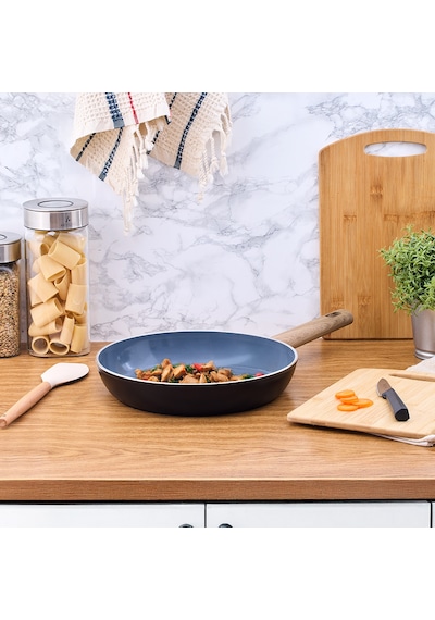 Aryıldız 28 Cm Eco Seramik Tava Siyah