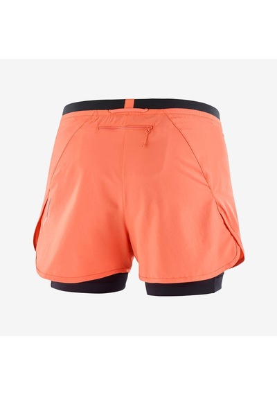 Salomon Cross 2ın1 Kadın Koşu Şortu Coral Lc2133100 Turuncu
