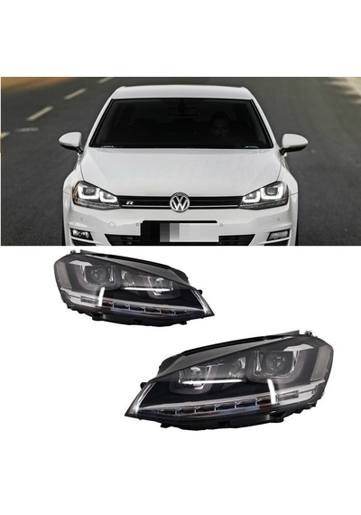 Vw Golf 7 2012.2015 Uyumlu Çift U Kayar Sinyal Far