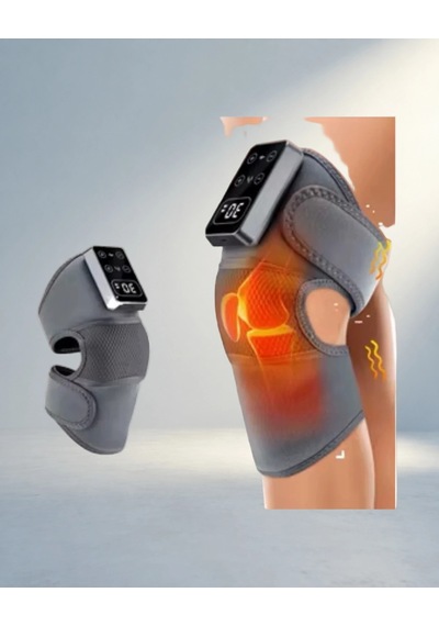 Ergonomik Isıtmalı Masaj Dizlik Seti 2 Adet Acı Kahverengi