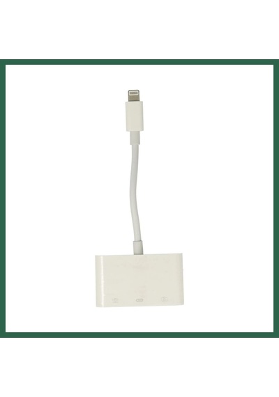 Bezos Apr23 Apple iPhone Uyumlu Otg 3in1 - Beyaz Bzs01