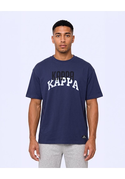 Kappa Logo İxtal Tur Erkek Mavi Regular Tişört