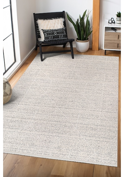 Bambu Saten Halı Kilim Salon Mutfak Koridor Yolluk Dokuma Makine Halısı Petra 4 Gri Koyu Gri Koyu Gri