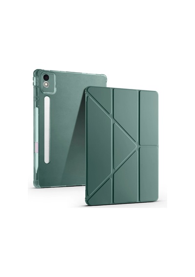 Lenovo Idea Tab Pro 12.7 Tb-373fu Kılıf Zore Tri Folding Kalem Bölmeli Standlı Kılıf Klasik