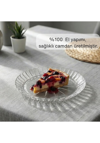 Selen Concept Güneş Model Cam Tabak 6'lı Set