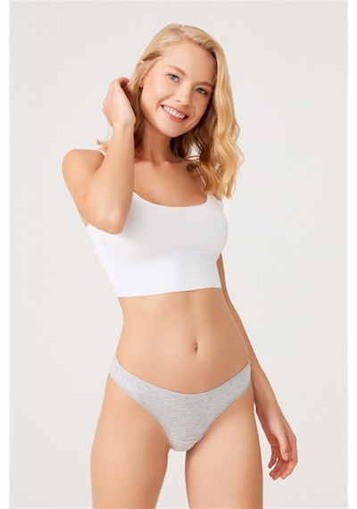 Cottonhill Basic Pamuklu Kadın Tanga Külot 7'li Paket Renkli-7