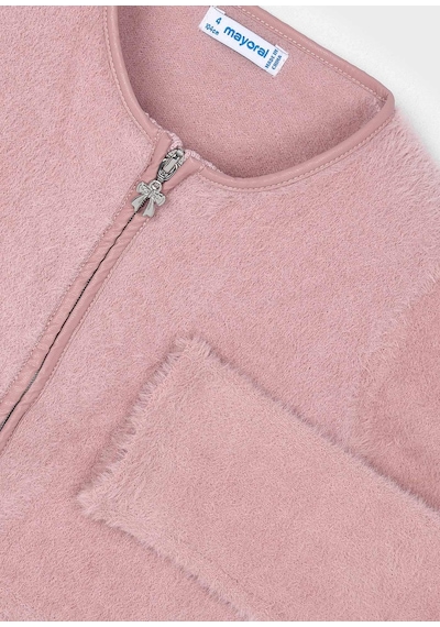Mayoral Kız Çocuk Fermuarlı Peluş Hırka Pembe