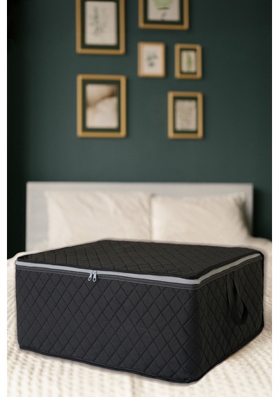 6 Adet Gri Kapitone Desenli Büyük Boy Hurç - 65x45x22cm Tela 65 X 46 Gri Tr Diğer