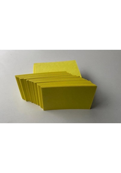 Sarı Boş Kelime Kartları Etiket 5x8cm 100 Adet Boş Kart Boş Kartvizit