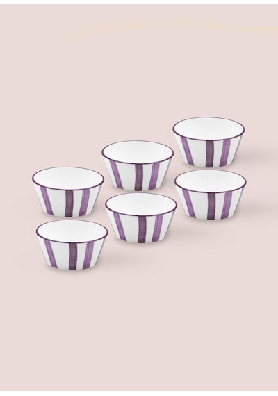 The Mia Joy Sosluk Çerezlik 6lı Set Mor 10 Cm Mor
