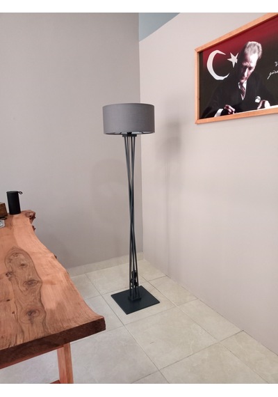 Ahşap Modern Lambader Antrasit Gri Gri