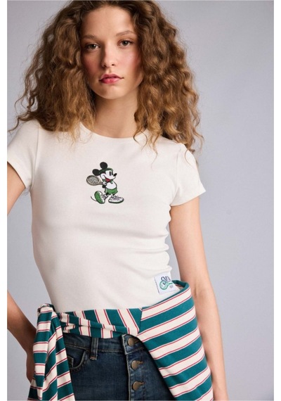 Defacto Baskılı Beyaz Kadın T-shirt G9575ax/wt32