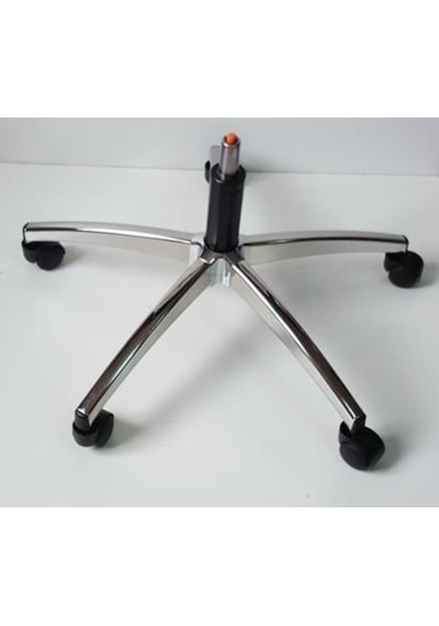 Kamusalmarket Oyuncu Koltuğu Krom Yıldız Ayak Siyah Pistonlu Çap 70 Cm