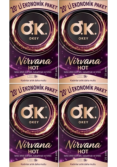 Okey Nirvana Hot Prezervatif 4 x 20'li
