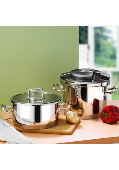 Aryıldız Touch Cook Kanka 4+6lt Düdüklü Tencere Gri