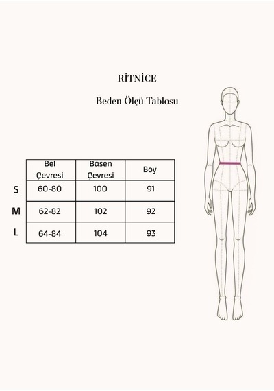 Ritnice Kadın Tessa Astarlı %100 Pamuk Müslin Mavi Uzun Etek