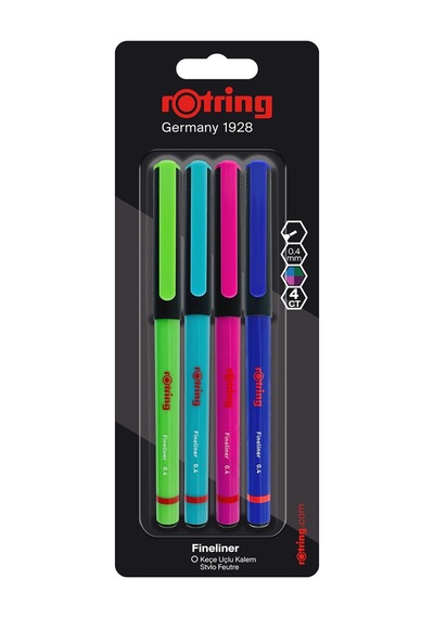 4 Adet Rotrıng Fınelıner Keçe Uçlu Kalem 4lü