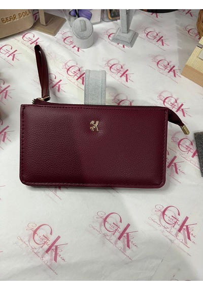 Gk Gamzelirenklerim Luxury Fashıon&accessorıes El Askılı Büyük Cüzdan Premium Kalite Suni Deri Bordo