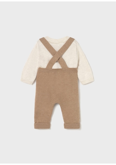 Mayoral Newborn Erkek Bebek Triko Tulum Set Kahverengi