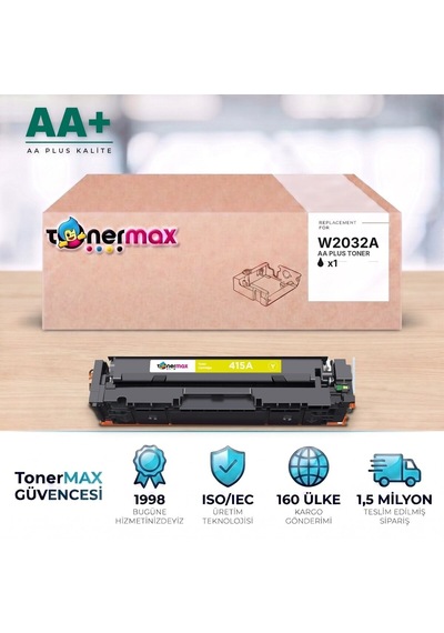 Hp 415a W2032a Sarı Uyumlu Toner Aa Plus / Color Laserjet Pro M454 / M479 Enterprise M455 / M480