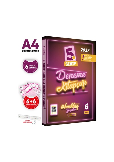 2027 5.Sınıf #hashtag Kazanım Değerlendirme Sınavı 6lı SARMAL Deneme Paketi Çözümlü Türkiye Geneli