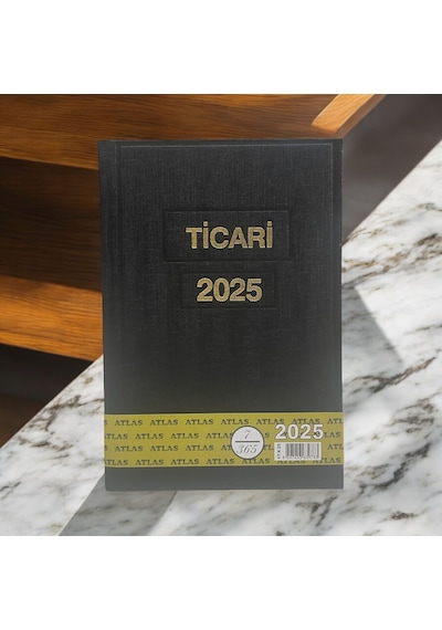 17x24 Ticari Kasa Ajandası 2025 Yılı Günlük Ajanda Siyah