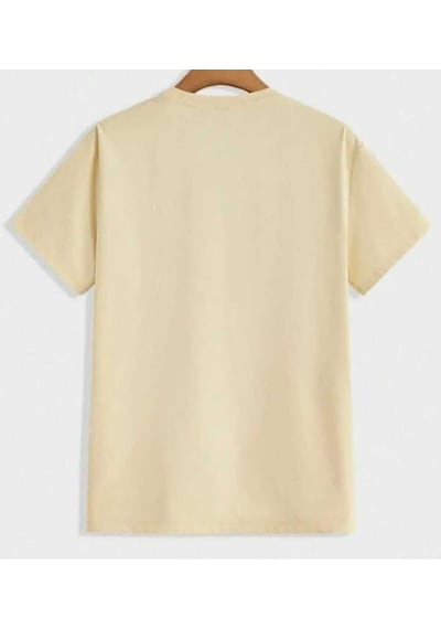 Kozia Outdoors Malkocbey Cherries Baskili Oversize Basic O Yaka T-shirt Bej