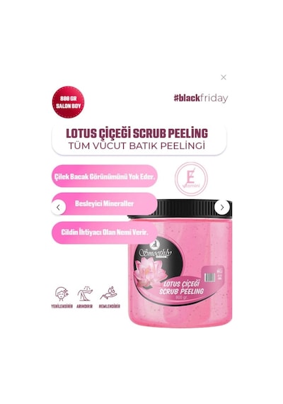 Smoothly Lotus Çiçeği Özlü Canlandırıcı & Yumuşatıcı El Ayak Ve Vücut Bakım Peelingi 800gr