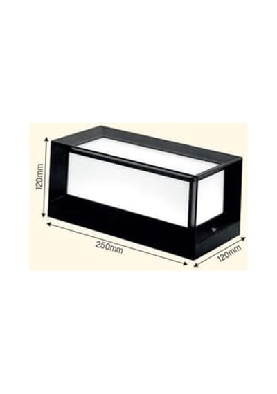 Bahçe Aydınlatması Led Işık 25cm E27 Duylu Zita Ultra Bahçe Duvar Aplik Su Geçirmez 10 Parça Siyah