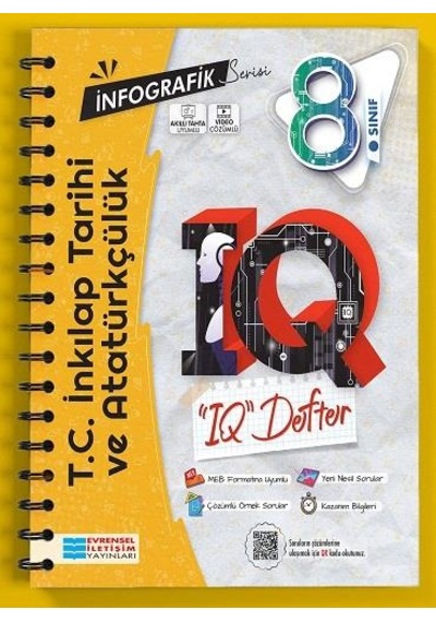 8.sınıf T.c. İnkılap Tarihi Ve Atatürkçülük İnfografik Serisi Iq Akıllı Defter Evrensel İletişim