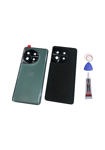 One Plus 11 Siyah Arka Kapak Batarya Kapağı Pil Kapağı Yapışkan Ve Sökme Aparatıyla Beraber Full Set Siyah