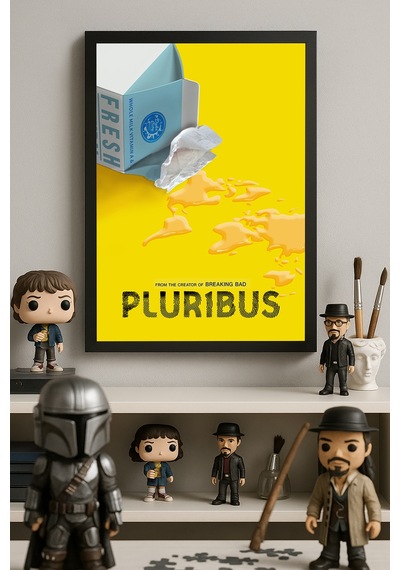 Pluribus Siyah Ahşap Çerçeveli Poster, Dekoratif Dizi Duvar Tablosu