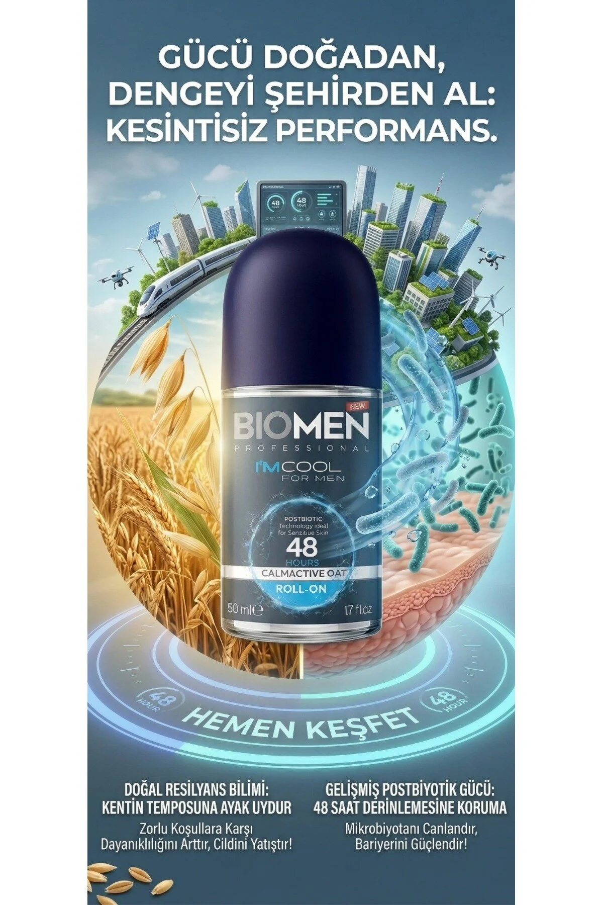 Biomen I'm Cool Erkek Roll-On Deodorant 50 ML