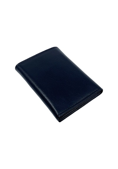 Kayader Collection %100 Hakiki Deri Dikey Katlanır Erkek Cüzdan & Kartlık Şeffaf Kimlik / Ehliyet Pencereli Cüzdan Siyah