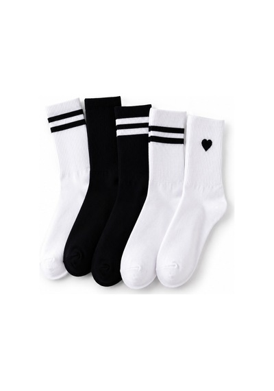 Waynap 10 Lu Paket Desenli Unisex Uzun Soket Çorap Model 7