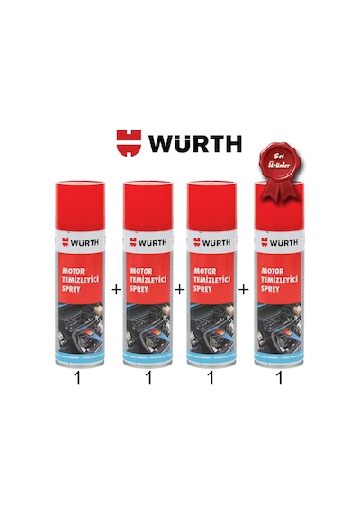 4X Würth Motor Temizleme Spreyi