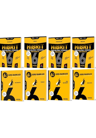 Hız 2026 6. Sınıf Matematik Türkçe Fen İngilizce Soru + Hibrit - Konu Seti 8 Kitap