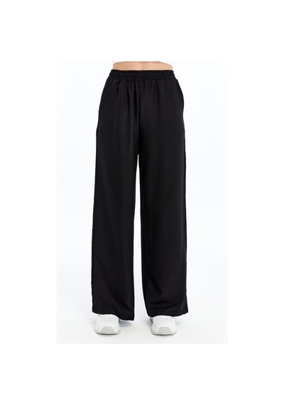 Genius Store Kadın Pantolon Keten Karışımlı Beli Lastikli Kırışmaz Kumaş Pantolon Keten-pantolon siyah Genius Store Kadın Pantolon Keten Karışımlı Beli Lastikli Kırışmaz Kumaş Pantolon Keten-pantolon siyah