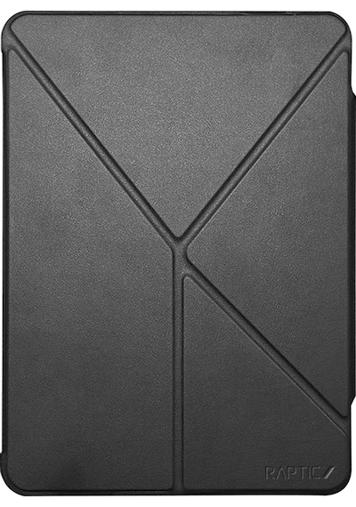 Apple Uyumlu iPad, Air 13 2025 Raptic Clear Folio Airbagli Şeffaf Kapaklı Katlanabilir Standlı Kılıf Siyah